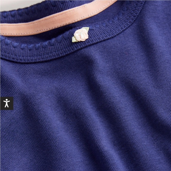 NWT Long-sleeved Rosebud T-shirt sz11-12 years 152 cm - Picture 3 of 4